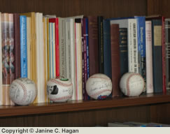 Shelf with Signed Baseballs